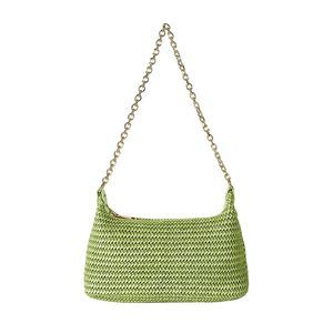Straw Woven Shoulder Bag Tote Handbag Summer Beach Purse Green :>